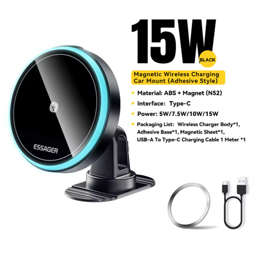 Essager Magnetic Wireless Charger Car Phone Holder