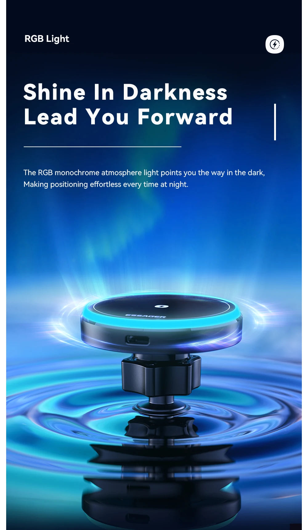 Essager Magnetic Wireless Charger Car Phone Holder